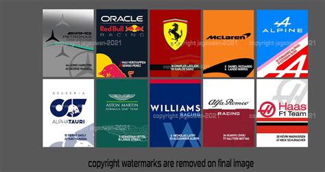 2022 F1 Team Sponsor Logo Stickers Etsy India