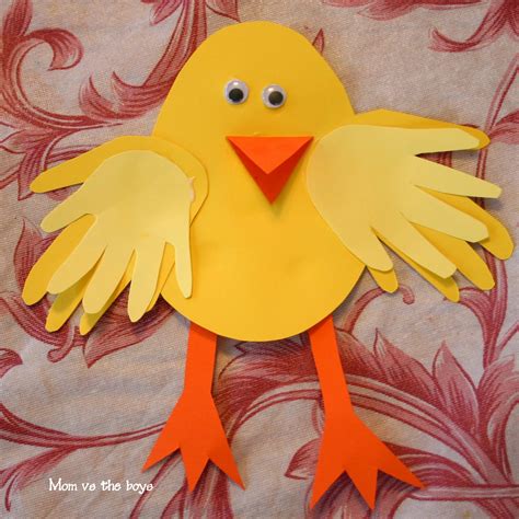 Easter Chick Handprint Craft Using Your Childs Handprints