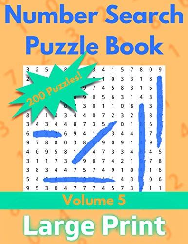 Number Search Puzzle Book Large Print 200 Puzzles Great For Adults