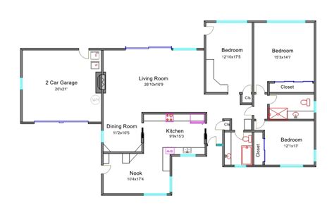 Simple Floor Plan With Dimensions House Design Ideas