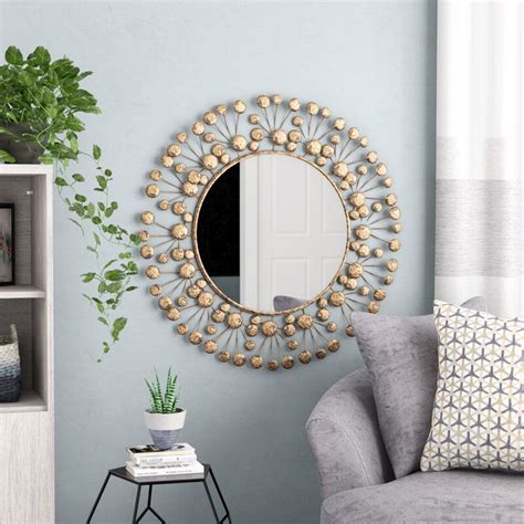 Brayden Studio Eisenbarth Oversized Decorative Round Wall Mirror