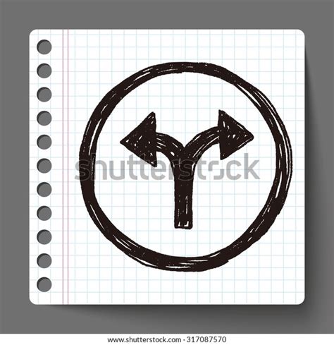 Fork Sign Doodle Stock Vector Royalty Free 317087570 Shutterstock
