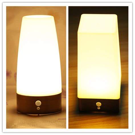 Wireless Indoor Led Night Light Desk Table Lamp Motion Sensor Bedside