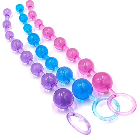 Long Anal Plug Beads Orgasm Vagina Clit Pull Ring Ball Butt Stimulator
