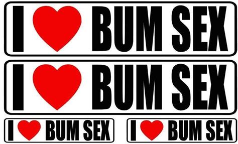 I Love Bum Sex Funny Rude Toolbox Bumper Window Vinyl Car Stickers 2 8 X 2 Inches