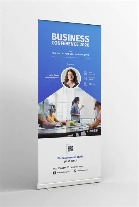 Conference Roll Up Banner Template Psd Banner Template Banner