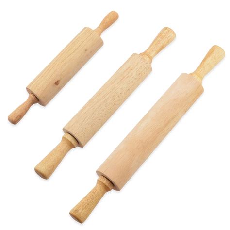 Buy Obrking 3 Sizes Rubber Wood Rolling Pins Dough