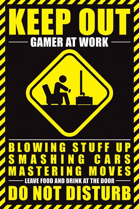 Gamers Poster 61x91 Gamer At Work Poster Pyramid