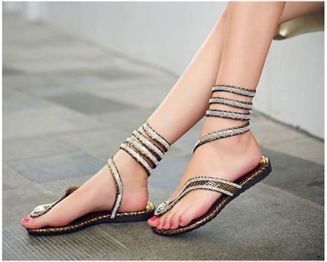 Rhinestone Gladiator Sandals In Gold And Silver In 2022 Gladiator