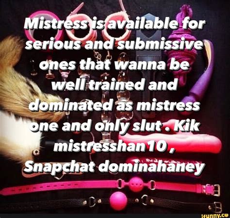 Mistress Is Available For Serious And Submissive Ones That Wanna Be