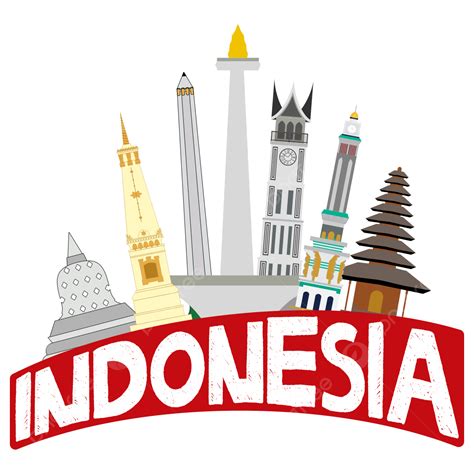Indonesia Clipart Transparent Background Indonesia Landmarks Design