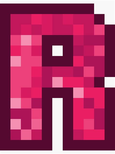 Letter Art Pink Retro Pixel Pattern R Sticker For Sale By Dylanxh