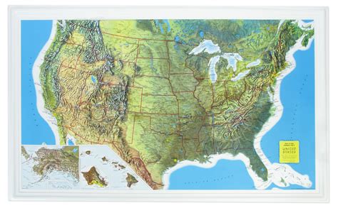 Buy Hubbard Scientific 3d United States Map A True Raised Relief Map