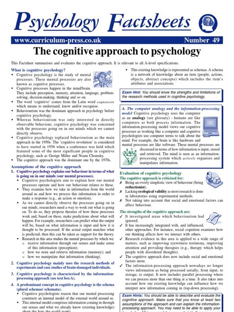 Wellness and personal satisfaction are reinforced as a consequence of keeping mentally and. Cognitive+Approach+Worksheet | Cognitive Psychology | Schema (Psychology)