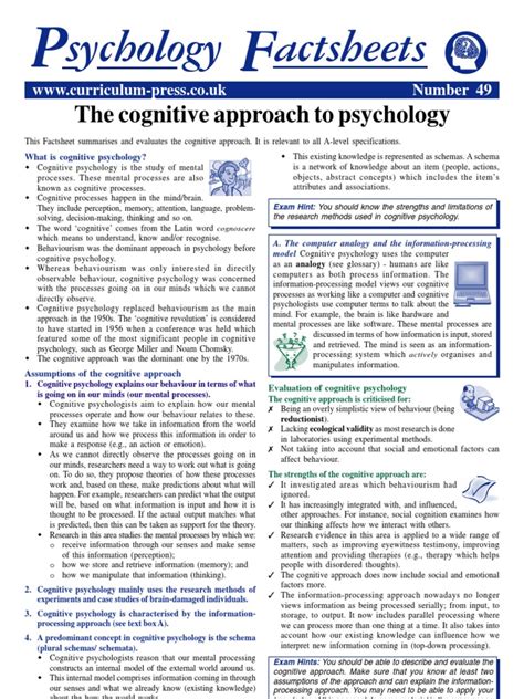 (2 months ago) these 52 task cards provide basic cognitive skills and critical thinkingit can be used for independent work, small. Cognitive+Approach+Worksheet | Cognitive Psychology ...