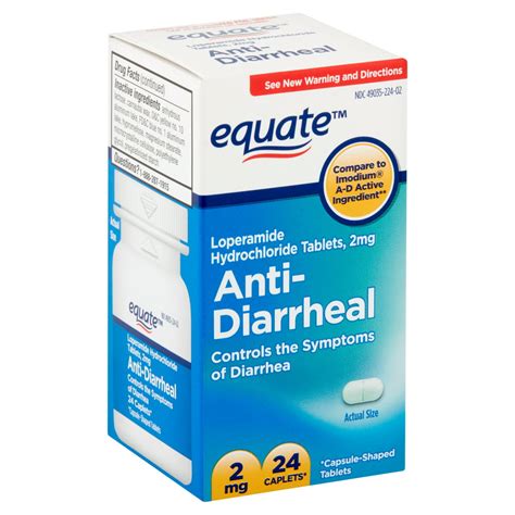 Equate Anti Diarrheal Caplets 2 Mg 24 Count