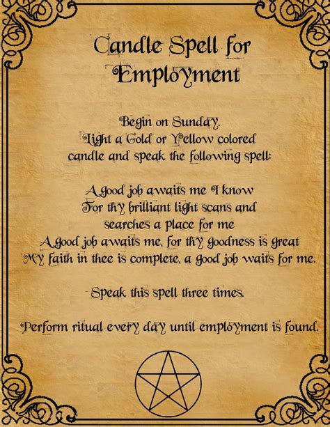 Candle Spell For Employment By Minimissmelissa On Deviantart Candle Spells Wiccan Spell Book