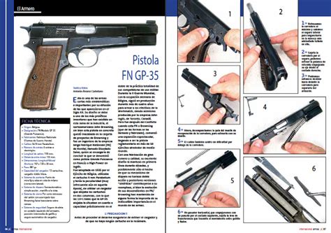 Revista Armas Internacional DESARME PASO A PASO Pistola Browning FN