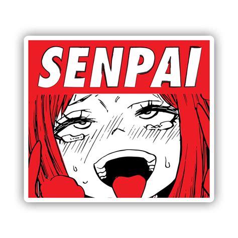 Waifu Senpai Sticker Decal Self Adhesive Vinyl Weatherproof Made In Usa Anime Sexy