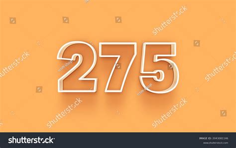 Yellow 3d Number 275 Isolated On Stock Illustration 2043081146