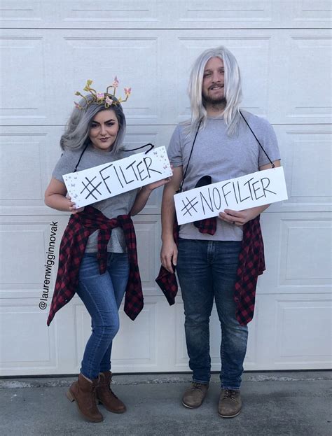 Filter No Filter Couples Costume Funny Couple Halloween Costumes