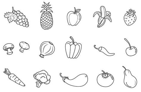 Apple coloring pages garden coloring pages leaf coloring page vegetable coloring pages coloring pages to print printable coloring pages free coloring coloring pages for kids coloring sheets. fruit and veggies clip art black and white - Google Search ...
