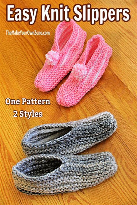 One Piece New Slippers Free Knitting Pattern Knitting Pattern Ba
