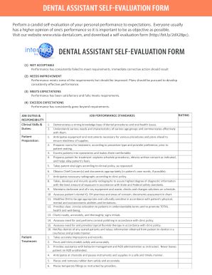 Most employers require supervisors and managers to complete annual performance reviews of the workers who report to them. self evaluation form for receptionist - Fill Out Online ...