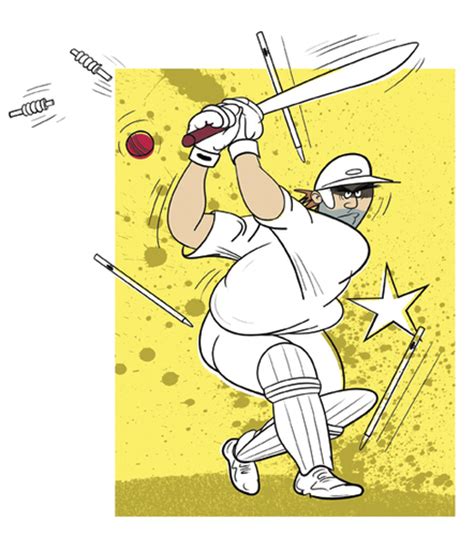 Cricketer Von Drawgood Sport Cartoon Toonpool
