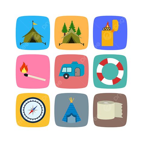 9 Camping Icons For Personal And Commercial Use Camping Icons