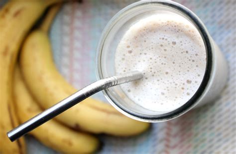 Vanilla Banana Protein Smoothie Sweet Post Workout Snacks Popsugar