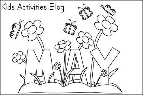 Coloring Pages for the month of May Free Printable