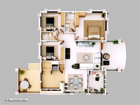 Three Bedroom Bungalow House Design Pinoy Eplans Bungalow Floor