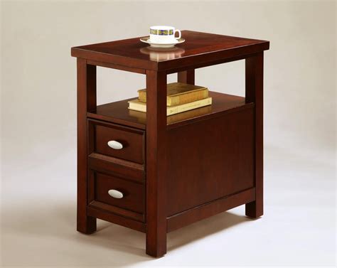 Crown Mark Dempsey Chairside Table Rectangular Brown Mdf And Wood