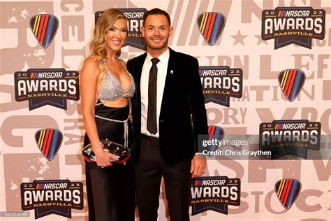 Cup Series Driver Kyle Larson And Wife Katelyn Larson Pose For