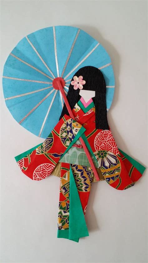 Washi Ningyo Traditional Japanese Kimono Paper Doll Japanese Origami Paper Dolls Origami