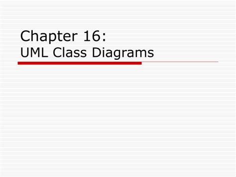 Ppt Chapter 16 Uml Class Diagrams Powerpoint Presentation Free