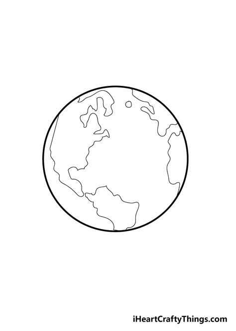 Earth Drawing How To Draw The Earth Step By Step