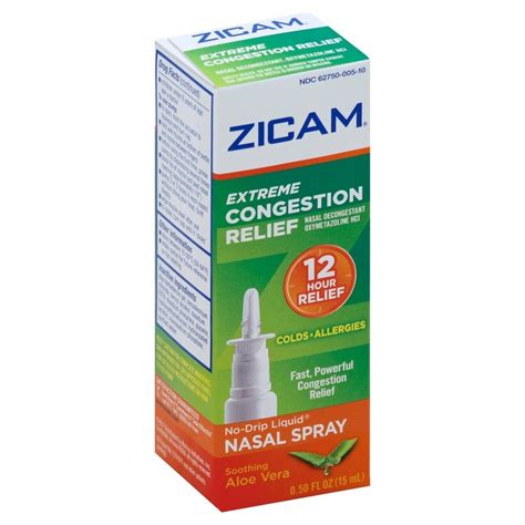 Zicam Extreme Congestion Relief Nasal Spray With Aloe Vera 05 Oz Shipt