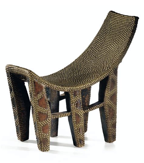 Africa Chair From The Ngombe People Of Dr Congo Wood And Copper