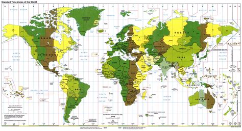 Grupos étnicos de europa oriental 1995. Husos horarios o zonas horarias en el Mundo - Tamaño completo
