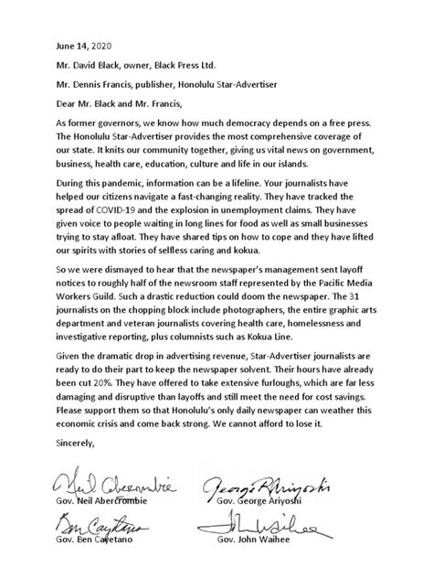 Governors Letter Pdf