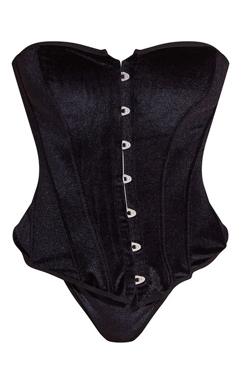 black velvet corset lingerie set lingerie prettylittlething aus