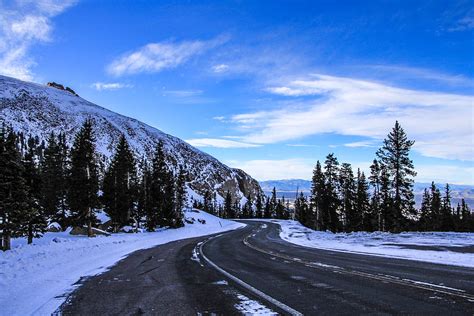 Mountain Road Mountain Road In Winter Hd Wallpaper Background Image