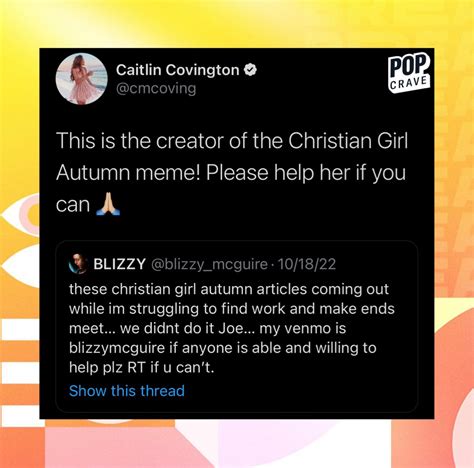 Pop Crave On Twitter Caitlin Covington Shows Support For The Creator Of Her Christian Girl