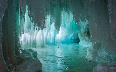Grotte Stalaktiten Stalagmiten Eis Höhle 1920x1200 Hd