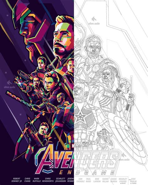 War Machine Avengers Endgame Poster Drawing