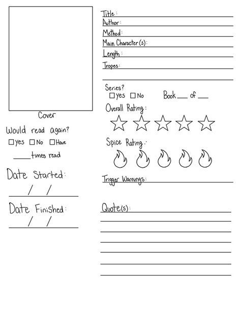 Free Reading Log And Book Review Printable Pages Artofit