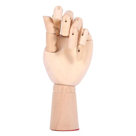 Wood Hand Model 7 Inch Wooden Hand Manikin With Flexible Moveable