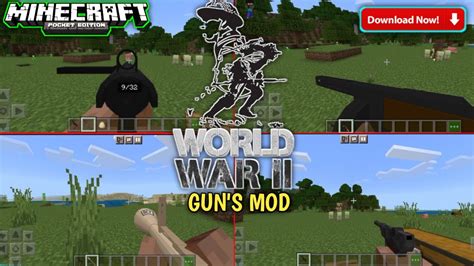 √world War 2 Gun Mod For Minecraft Pe Minecraft World War 2 Mod 117